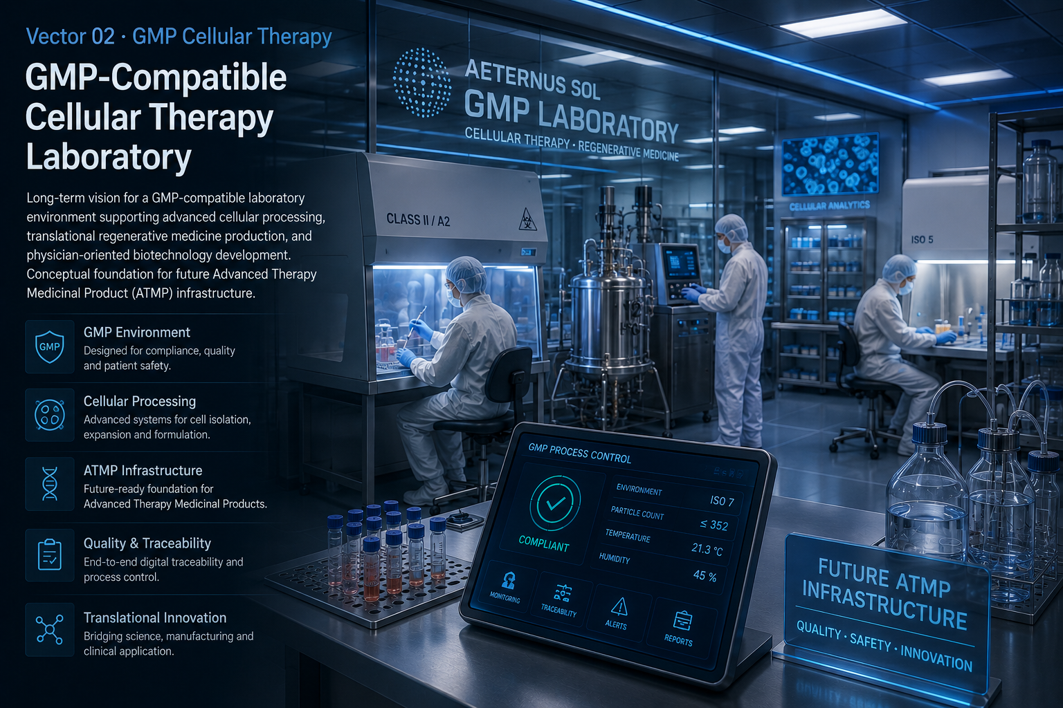 Aeternus Sol GMP Laboratory — cleanroom cellular therapy and ATMP infrastructure